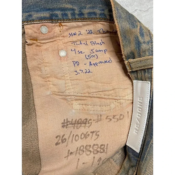 NWT RE/DONE x Levi’s “The Short” Tinted Blush-sz 26 - Picture 7 of 8